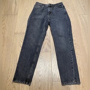 Topshop Mom Jeans W28 L32 Black Wash